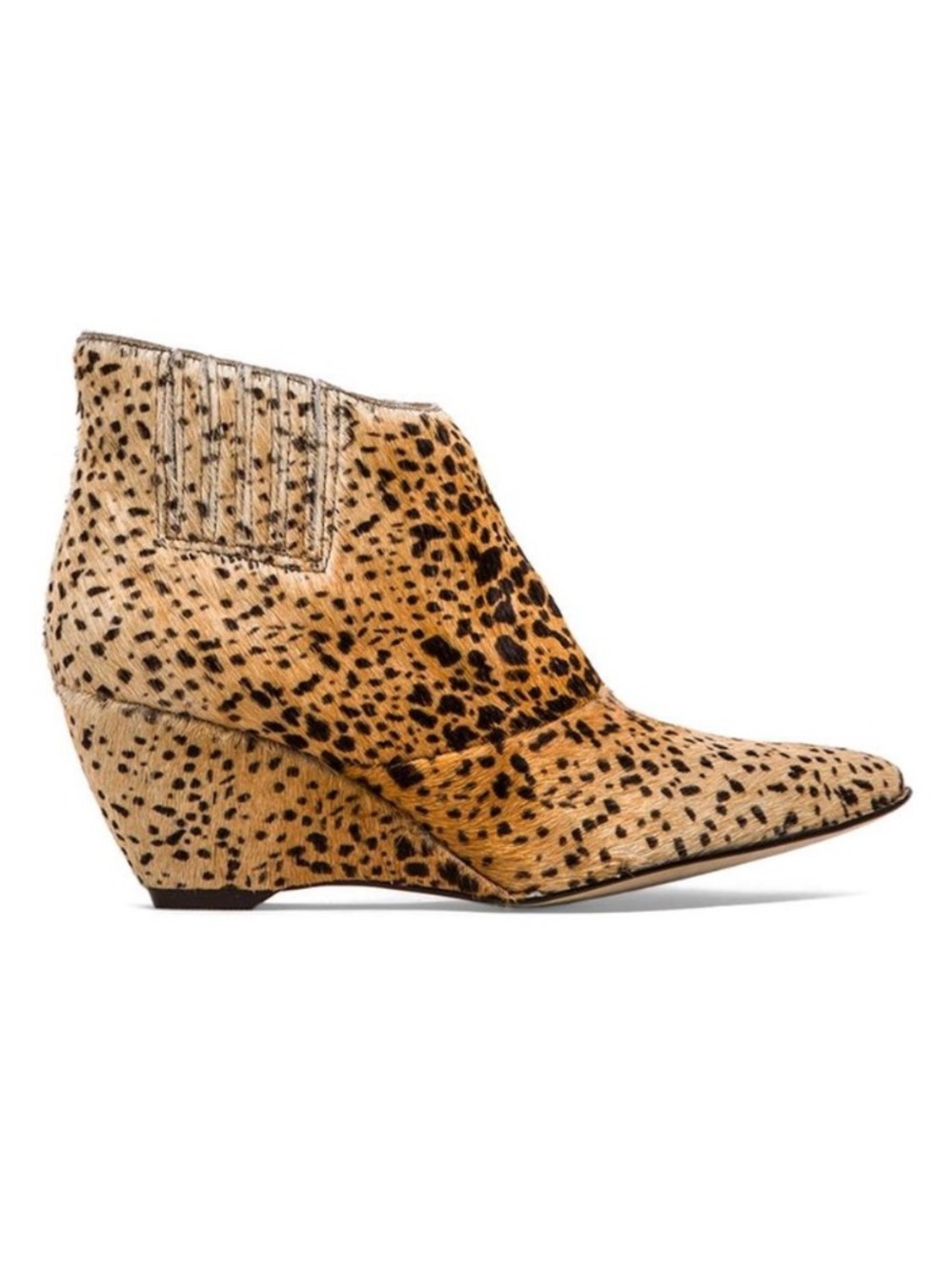 Matisse Nugent leopard print ombré, calf hair , wedge ankle booties. Size 9